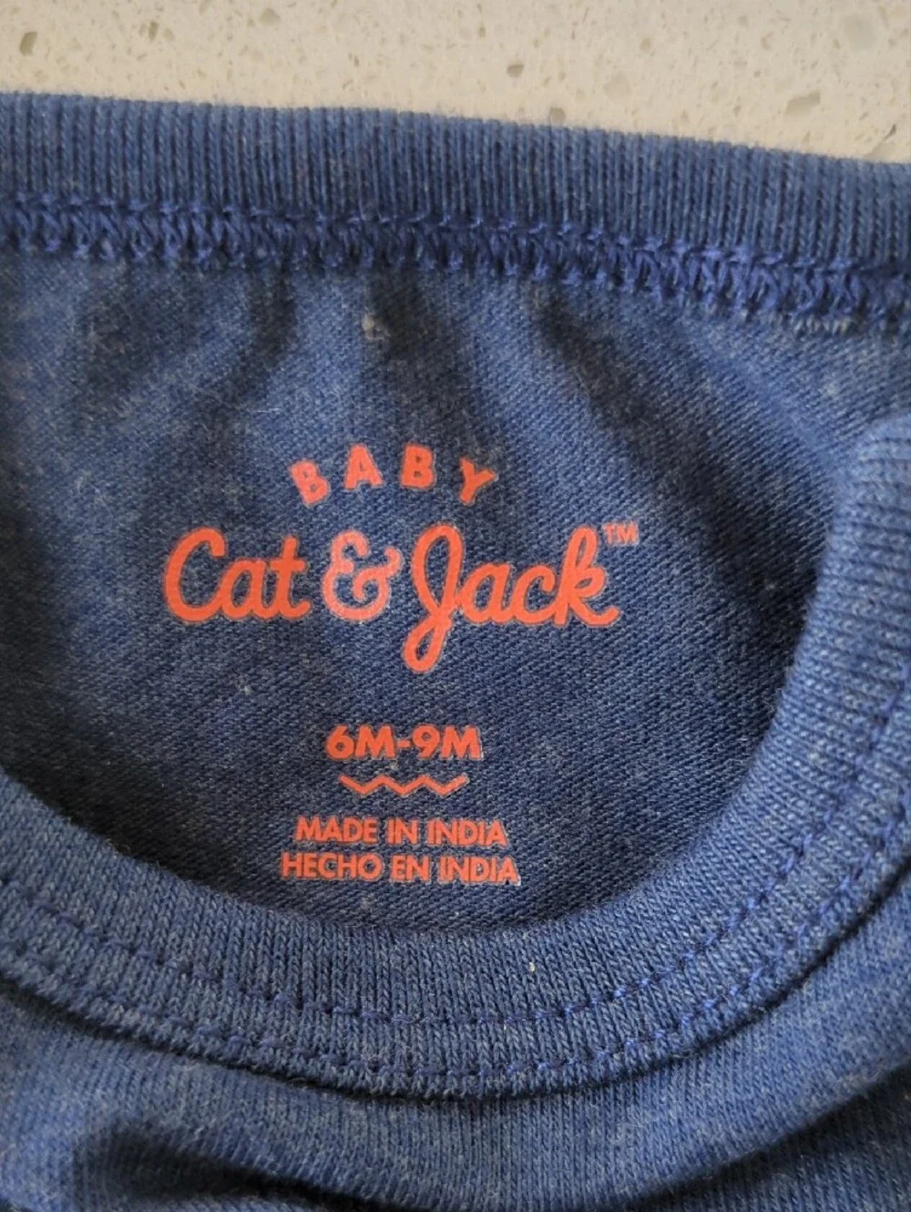 Cat & Jack Navy 'Peace Love and Naps' Long-Sleeve Baby One-Piece